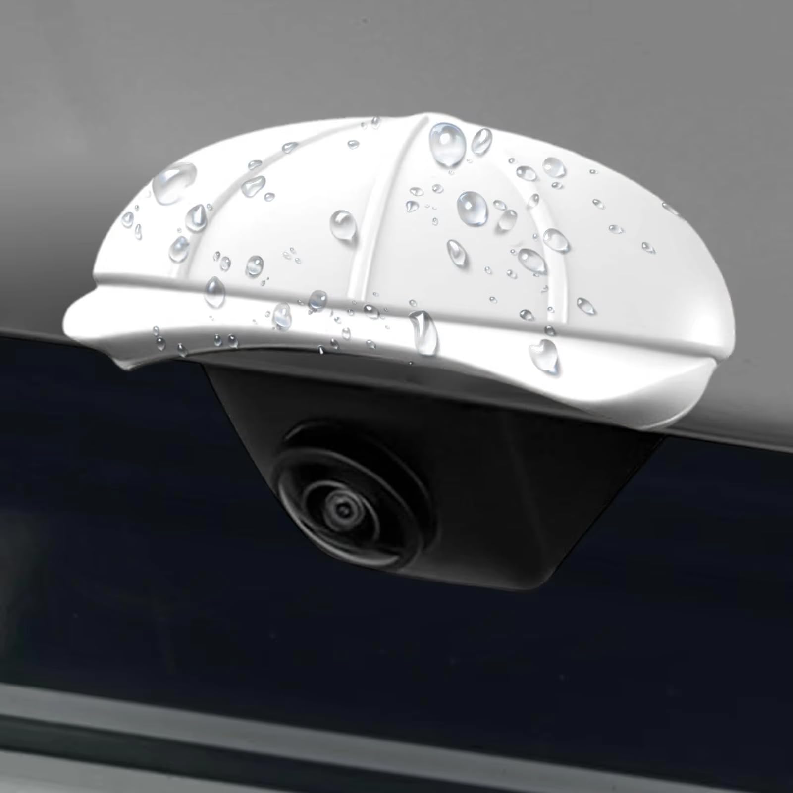 WENINETIES 2 Pcs Car Rear Backup Camera Rain Shield Guard for Peugeot 3008 E3008 P64 2024 2025, Auto Reversing Lens Protector Weather Visor Canopy Flexible,White