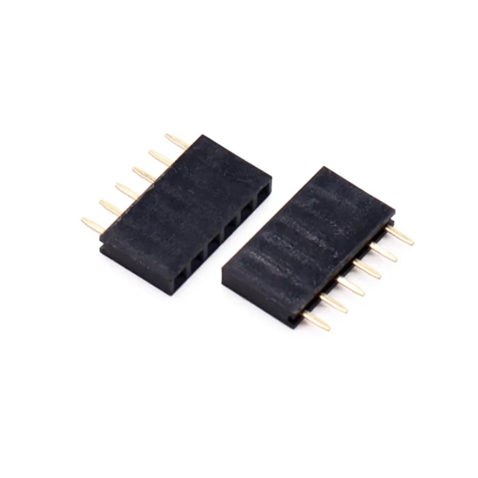 Złącze żeńskie jednorzędowe, 100 sztuk, 2,54 mm, 1 x 2 pin, 3-pinowe, 4-pinowe, 5-pinowe, 6-pinowe, 8-pinowe, 9-pinowe, 10-pinowe, 12-pinowe, 14-pinowe, 16-pinowe, 20-pinowe, 40 br