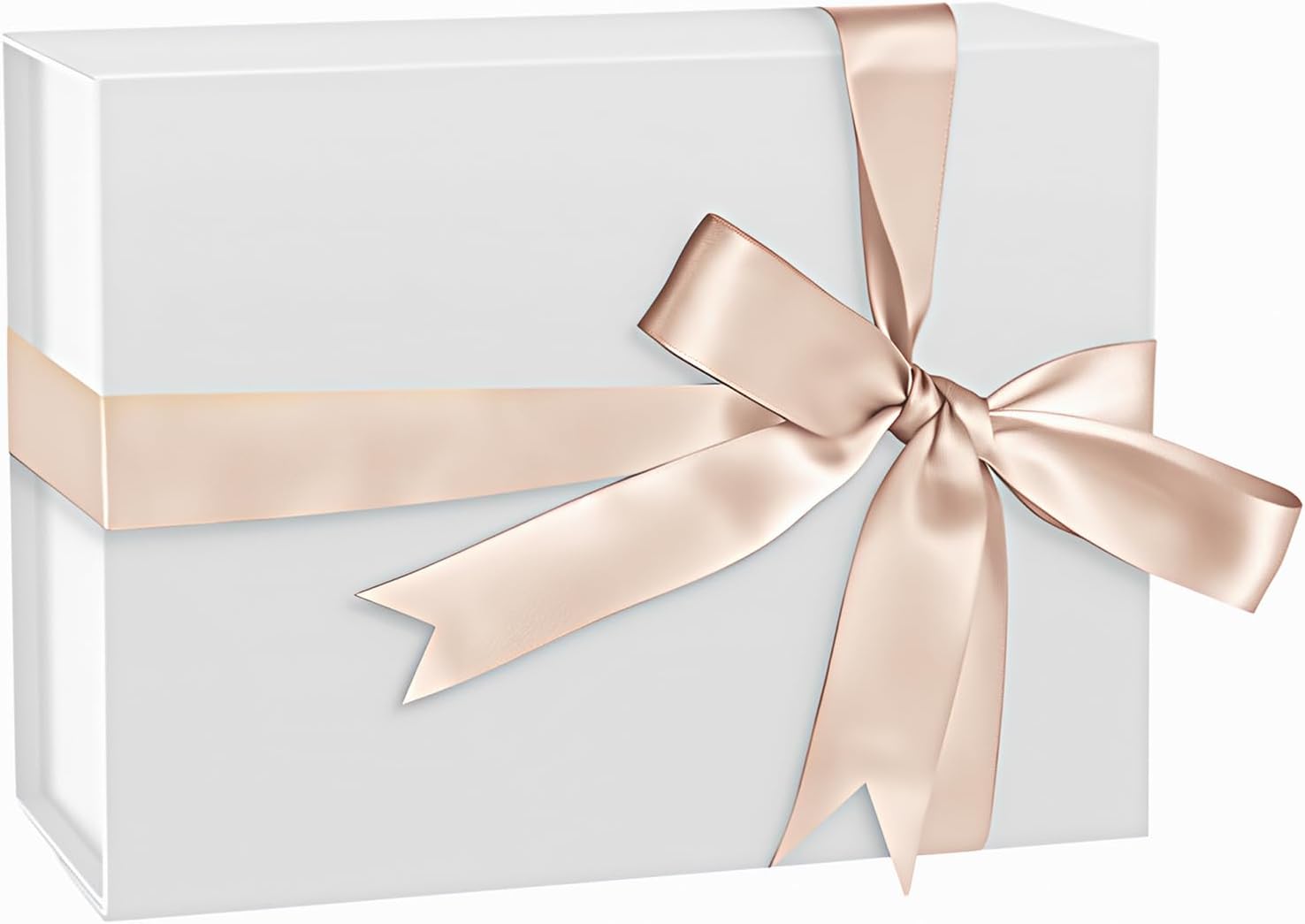 White Gift Box 9x7x4'', Gift boxes for Presents with Magnetic Closure Lid, Small Rectangle Collapsible Gift Box for Groomsmen, Proposal, Wedding, Graduation, Birthday, Mother's Day