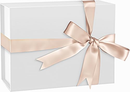 Miniatura 10 de NOVELTYBOXUSA Caja de regalo negra de 8 x 8 x 4 pulgadas, cajas de regalo para regalos con tapa de cierre magnético, pequeña caja de regalo plegable