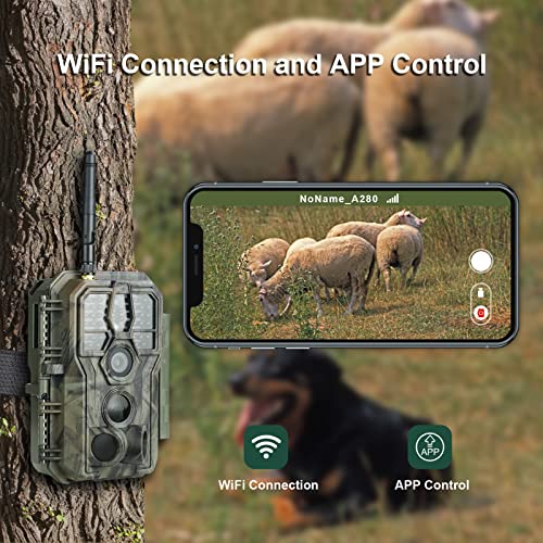 Trail Camera Wifi 32Mp 1296P, Hunting Game Camera With 120°Wide-Angle Motion Latest Sensor View 0.1S Trigger Time, 100Ft No Glow Infrared Night Vision & Ip66 Waterproof 2.4”Lcd For Wildlife Monitoring #TOP1