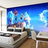 MIKUAJ Fototapete Anime Cartoon ONE PIECE Farbe 3D Thema Hotel Kinderzimmer Schlafzimmer Wohnzimmer Hintergrund Wand Junge groß selbstklebend, kann ohne Kleber angepasst werden-520x290cm(WxH)