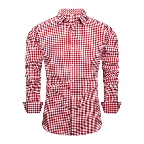 Chemise slim à carreaux pour hommes coupe ajustée