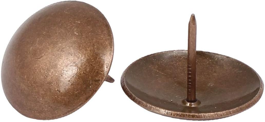 New Lon0167 30mm x Featured 25mm Iron Round reliable efficacy Dome Head renovation Thumb Tack Nail Copper Tone 100pcs(id:297 1d 4d 5e8)