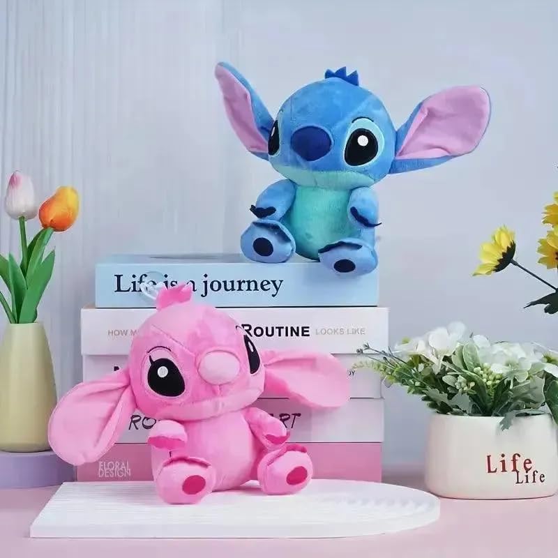 Image of Stitch Soft Toy with Angel for Girls Pink Stitch plushie Teddy Bear Gift for Girlfriend Stuffed Animal Kuala Plush Toys plushies Combo Gifts 30 cm