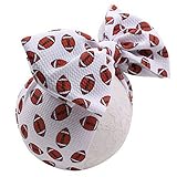 J&J Boutiques Football 7' Bow Headwrap - Toddler Baby Girls & Kids up to 4yrs