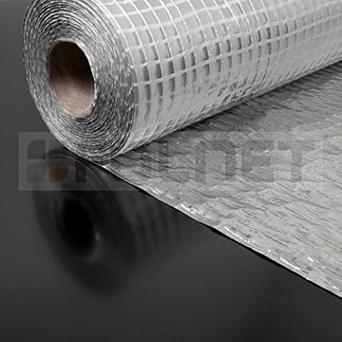 Trade Store Vapour Barrier and Thermal Insulation Aluminium Foil Membrane - for use in Walls, Floors and Roofs - 1m x 50m (50 SQ/M) - 90 G/SM - Free Next Day UK Delivery - CE Approved Cover