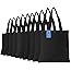 Simpli-Magic Canvas Tote Bags for Crafts, Shopping, Groceries, Books, Beach, Diaper Bag & Much More, 13”x15”, Black, 12 Count
