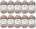 Produktbild 10x50g Gründl Cotton Fun Häkelgarn Strickgarn inkl. detallierter Anleitung für EIN Meerschweinchen (Fb. 27 Silber)