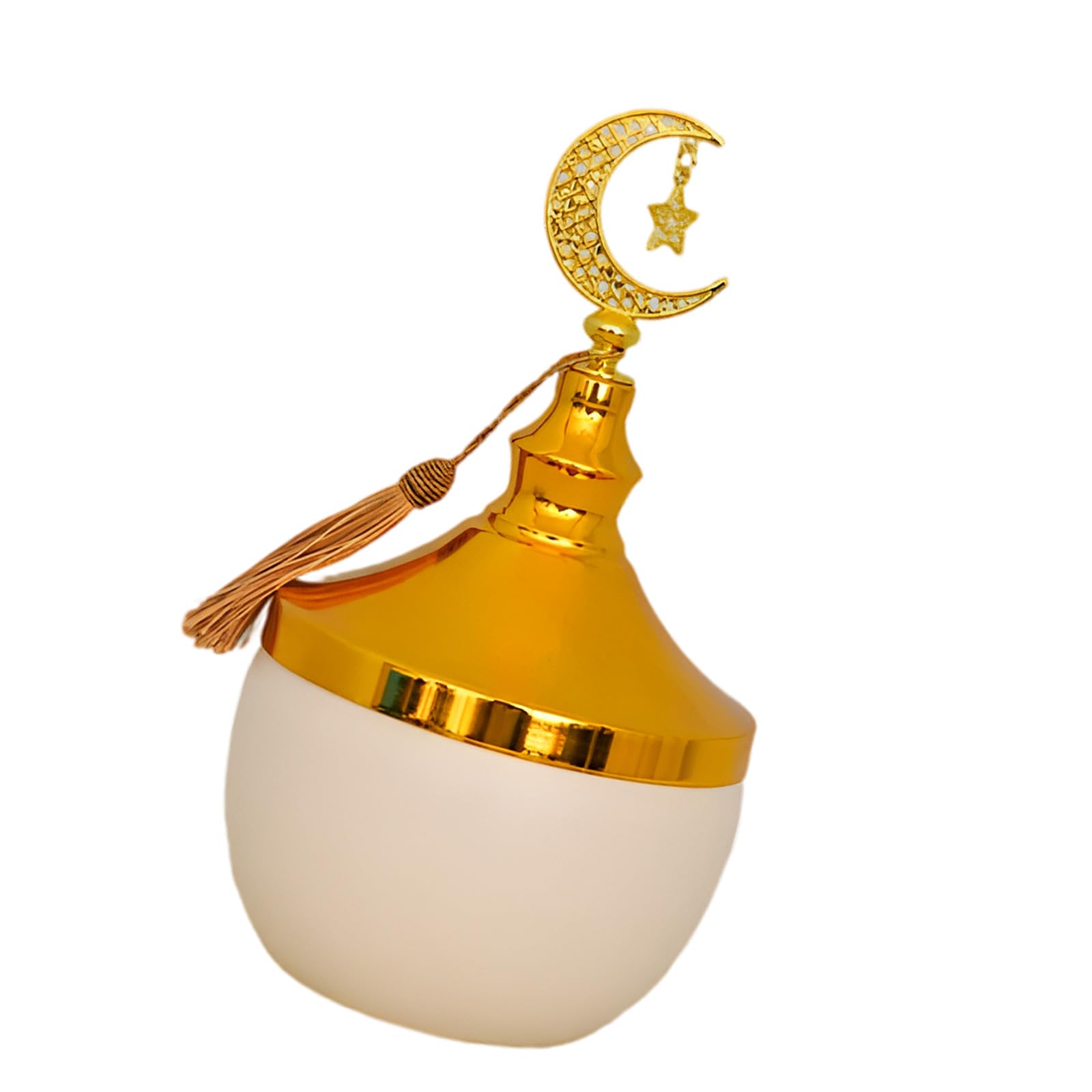 HZBB Iron Decorative Storage Jar with Lid Eid Ramadans Candy Bowl for Home Decors Holiday Display with Artistic Design Middle East Desk Container