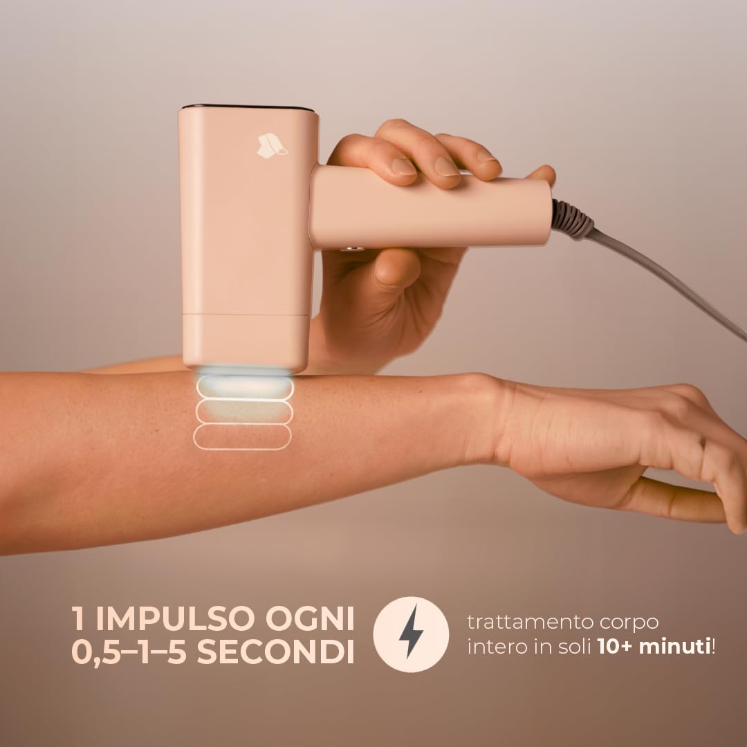 Vulpés IPL Elysea – Ultra Veloce con Raffreddamento Attivo & Sensore Tono Pelle | Riduzione Peli Permanente Corpo, Viso, Zona Intima