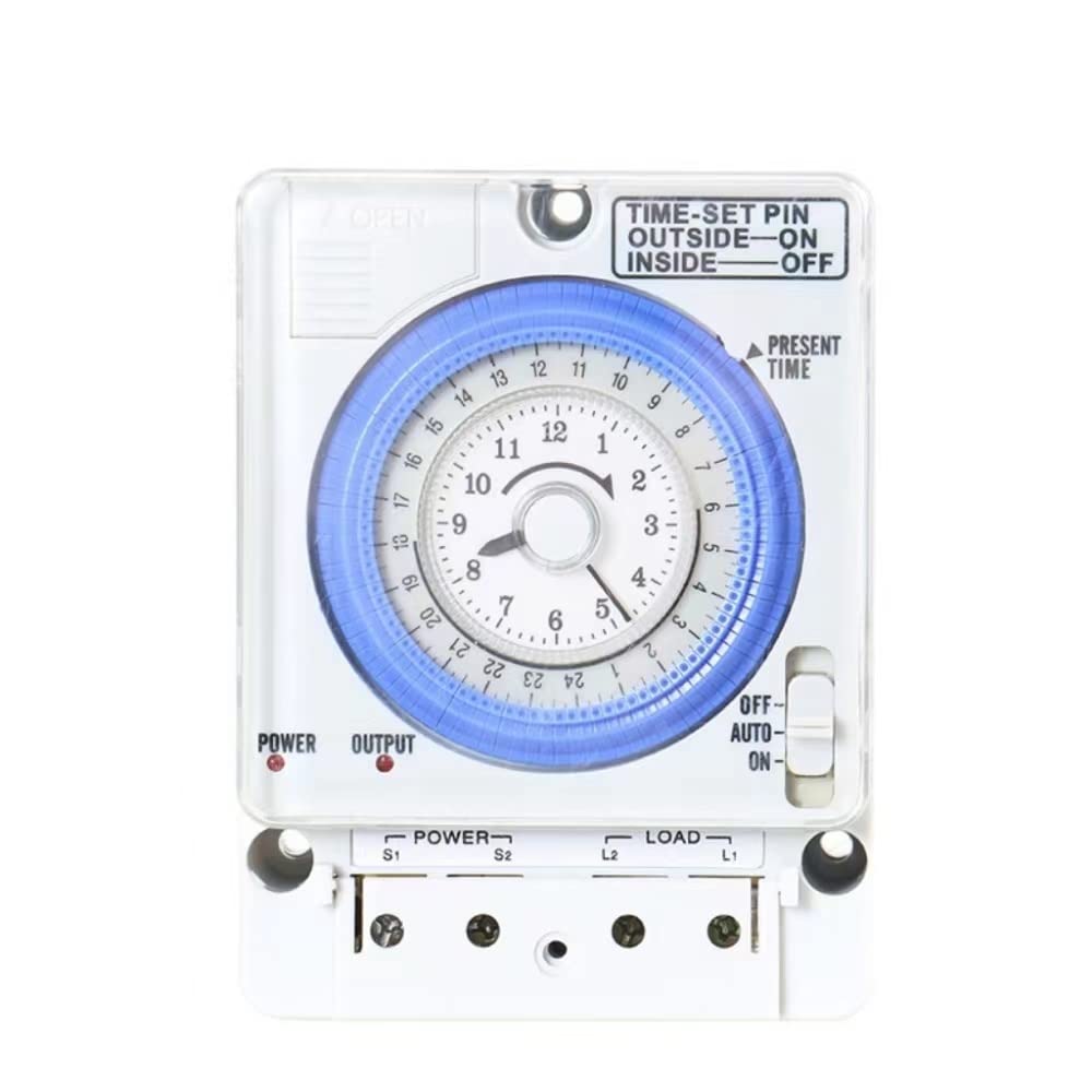TB388 Sin Falla de energía 24 Horas Interruptor de Temporizador mecánico con batería 100V-240V 15A Diagrama de Circuito de Tiempo