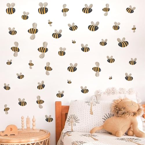 Vinilos decorativos de abejas pequeñas 42 piezas miniatura 6