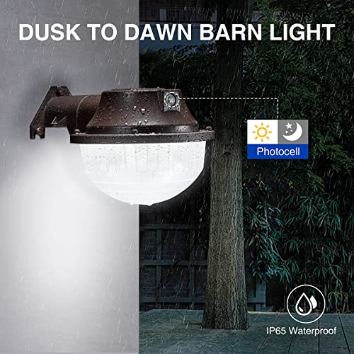Saatly Led Barn Light, 40W Dusk To Dawn Outdoor Lighting, 110-277V, 4800Lm, 5000K Daylight, Ip65 Waterproof Outdoor Security Light, Etl & Dlc Listed, Outdoor Lights For Yard, Garage, Street, Warehouse #TOP7