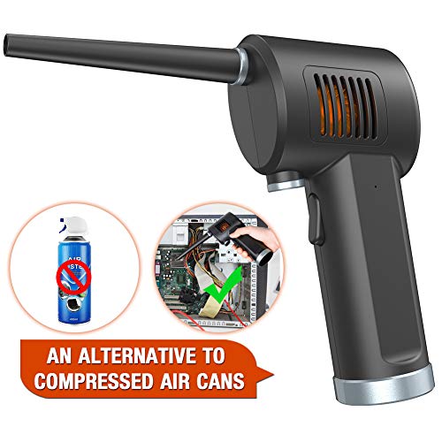 Electric Cordless Air Duster, Replaces Compressed Spray Gas Cans, Rechargeable Duster for Computer