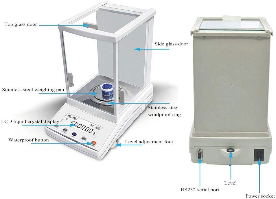 High Precision Lab Scale Electronic Balance Counting Scientific Gram for Laboratory Jewelry Industrial Business Weighing