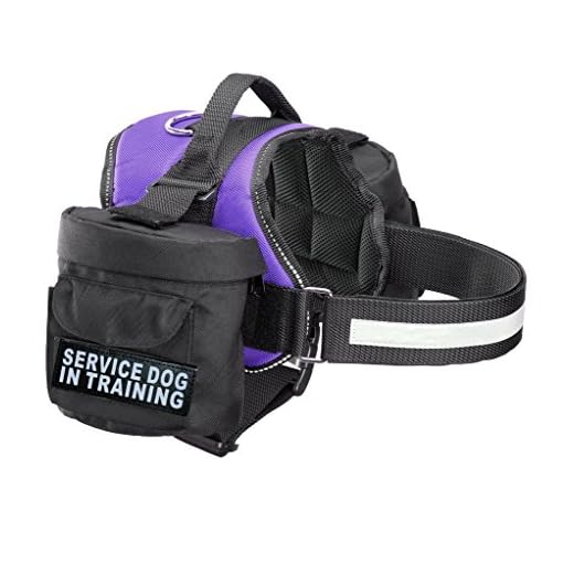 Doggie Stylz Service Dog in Training Harness with Removable Saddle Bag Dogs Backpack Harness Pack Carrier. 2 Removable Patches. Please Measure Dog Before Ordering. Made