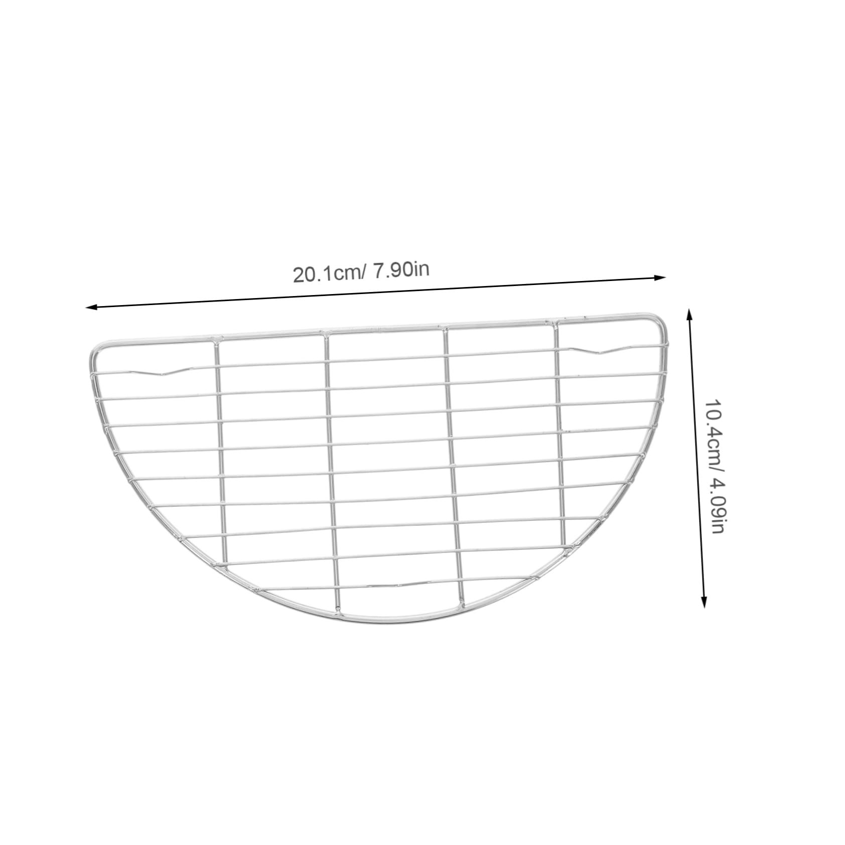 MUCKLILY 2pcs Stainless Steel Cooling Rack Space-saving Half-round Baking Rack for Cooking Baking and Roasting Heat-resistant for Efficient Use and Easy Storage