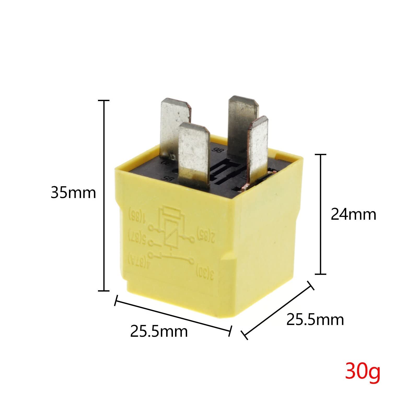 HOTIPS 3 uds 4RD 007 794 12VDC relé de Coche Compatible con Mercedes Benz Original Hella A/C relé de Bomba de Ventilador de Aire Acondicionado(20 pcs 4PIN 12V)