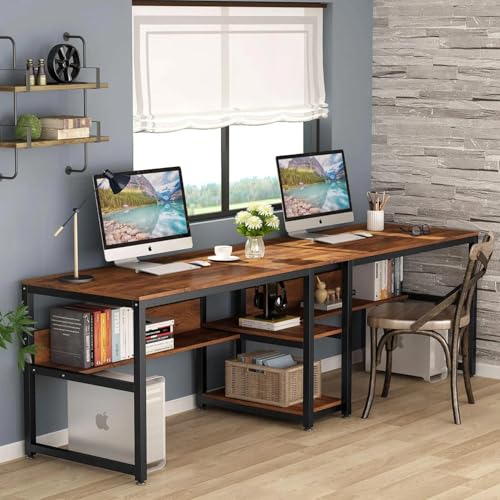 Image of Klaxon Engineered Wood Iron Study Table with Drawer, Multi-Usage Laptop Desk & Home Office (Printo-FD, DIY Installation) (Forest Dark, Orbit)