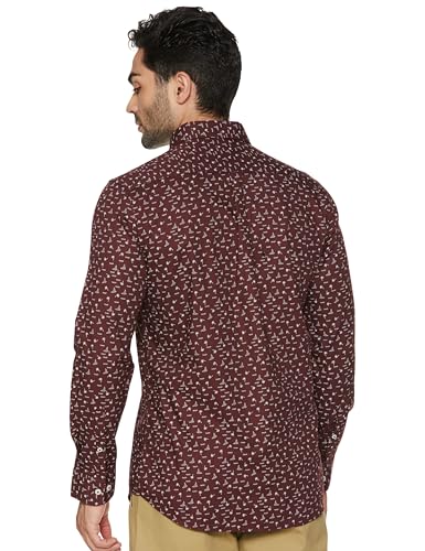 Image of Van Heusen Casual Printed Shirt for Men| Premium Cotton| Full Sleeves| Slim Fit |Breathable Fabric