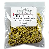Hareline UV Mottled Galaxy Mop Chenille Sunshine Orange