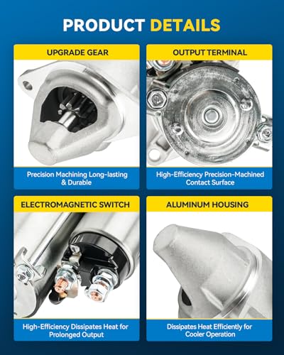 Image of PHILTOP New 6726N Starter Compatible with Aveo 2004-2008 | 1.2KW Starter for Aveo 2004-2008, Aveo5 2007-2008, Lanos 1999-2002