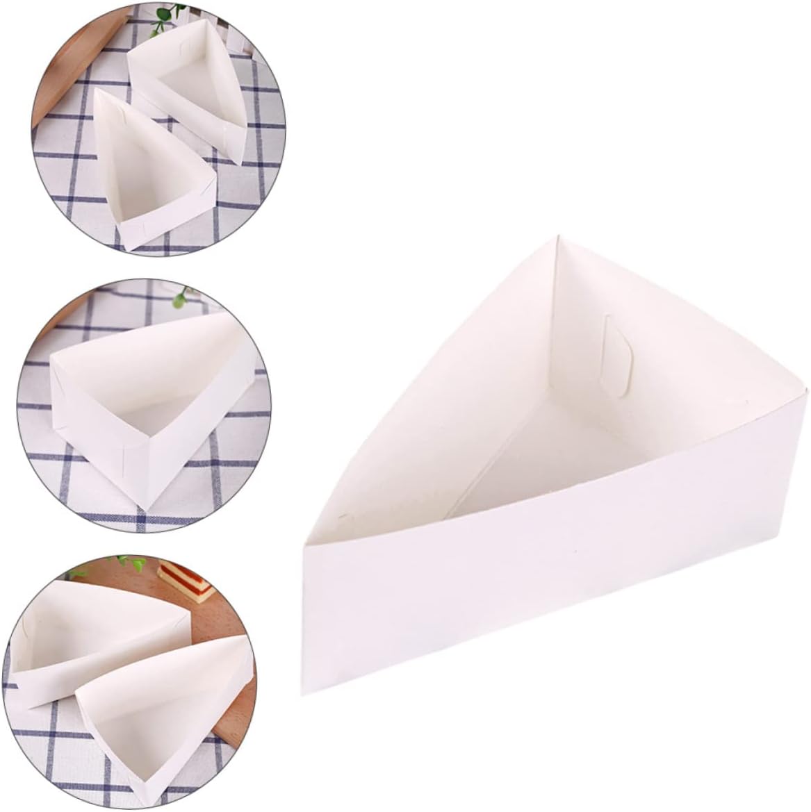 SHOWERORO 20Pcs Cake Wrapping Boxes Disposable Paper Holders for Pastries Cupcakes and Cakes and Durable Bakery Packaging