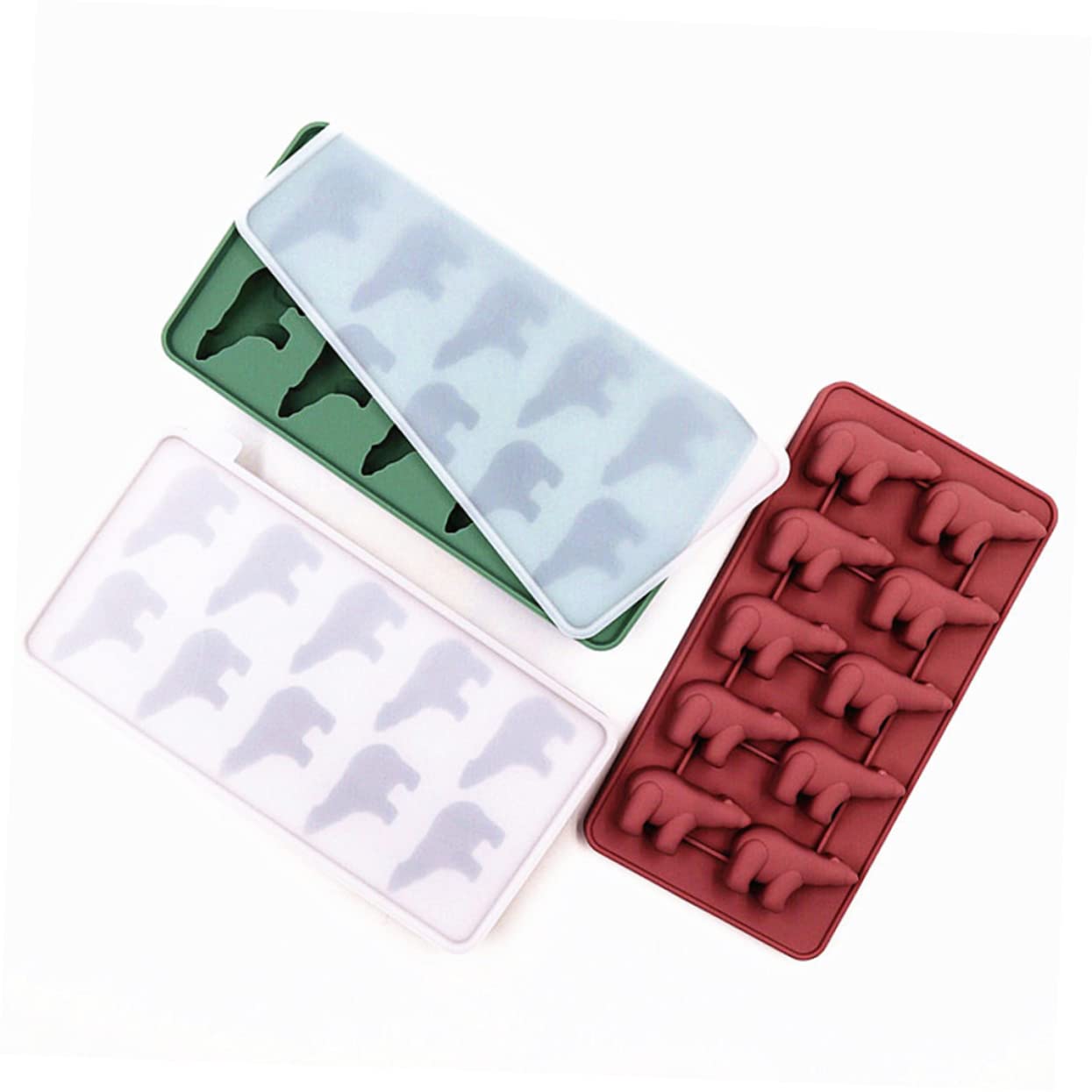 VILLCASE ice Cube Maker Animal Chocolate Mold Silicone ice Trays Chocolate Candy molds ice Cube molds Animal Ice Mold Polar Bear Mold self Made molde de para Chocolate Cake Mold