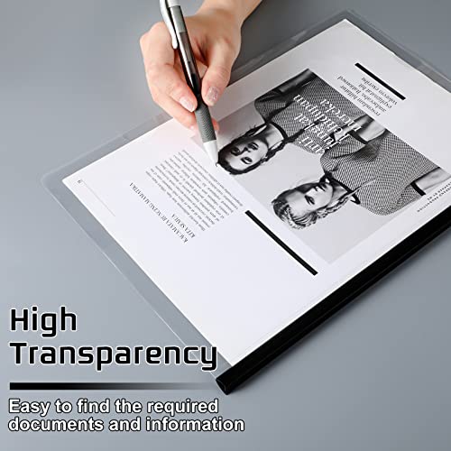 Thenshop THENSHOP-4567 100 Pcs Clear Report Covers With Sliding Bars Sliding Bar File Folder Binder Plastic Report Folder thumb #4