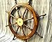Brainmart Captain Ships Wheel for Home Decoration Office Home DÃ©cor Handmade Steering Ship Wheel Pirate Rustic Nautical Style Wooden Wall Hanging Wheel (18 Inches - 45 Cm)