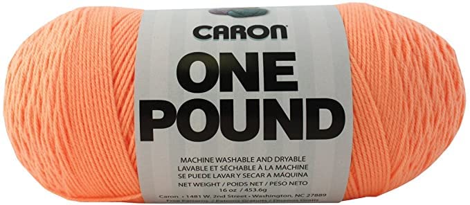 Image of Caron One Pound Peach Yarn - 2 Pack of 454g /16oz - Acrylic - 4 Medium (Worsted) - 812 Yards - Knitting /Crochet