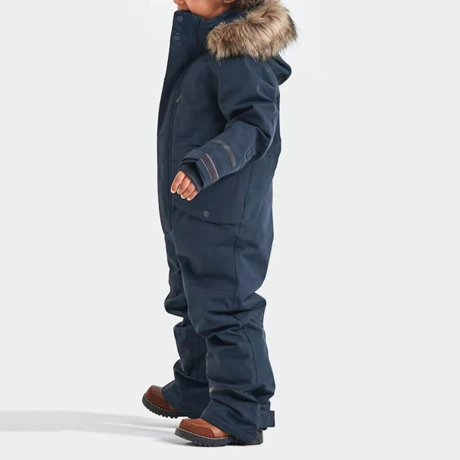 Mono Bebe Invierno Traje de nieve para bebé una Pieza Cálido Body Manga Larga Ropa Exterior con Capucha pijama suave