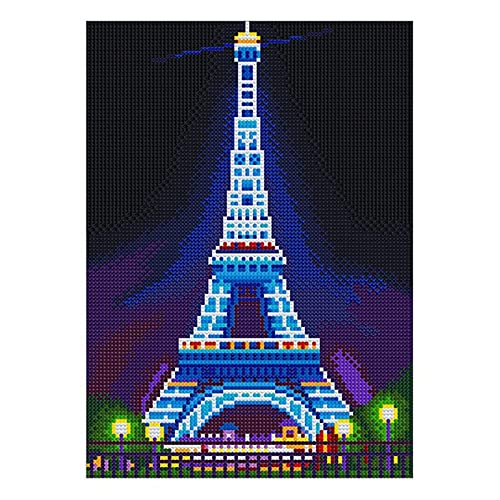 YLJYST Kit de Peinture de Diamant Lumineux, Peinture Diamant Lumineuse Adulte 5D, Strass Cristal, Lueur dans la Peinture au Diamant Noir, Broderie Croix Croix Decoration Cadeau 11.8x15.8inch Cover