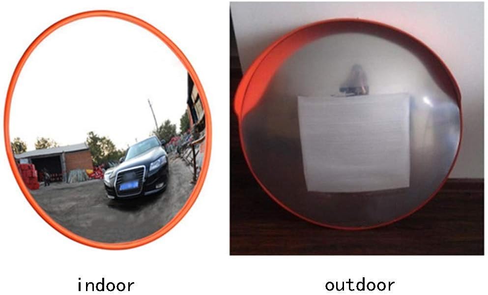 Parking Lot 80CM Blind Spot Mirrors Clear Picture with A Hat Outdoor Safety Mirror Suitable for Various Turn Wide-Angle Lens Safety (Color : B Size : 80CM)