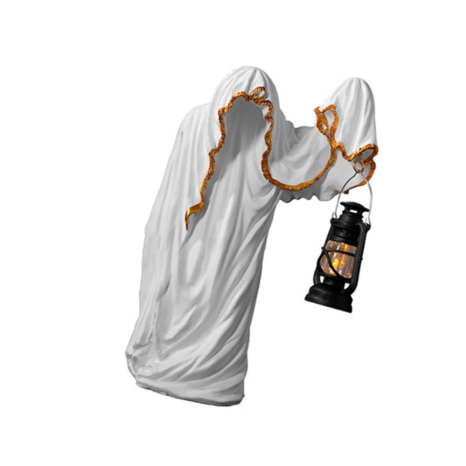 YROHGKPN Detailed Hunchback Wizard with Lamp Sculpture Resins Figurine Holiday Party Centerpieces for Mysterious Ambiances Halloween Tabletop Decorations