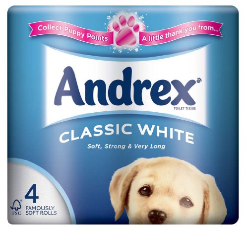 Price comparison product image Andrex Toilet Roll 4 Pack White