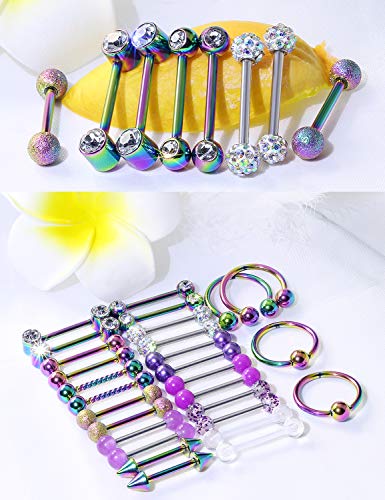 image for Dyknasz 14 Pairs Nipple Rings Elegant CZ Nipple Shield Ring Straight B