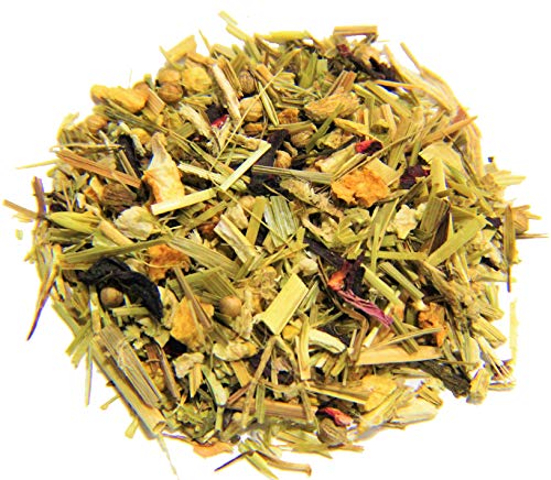 Nelson's Tea - Lemon Ginger Honey - Herbal loose leaf tea - Caffeine Free - Echinacea, ginger root, lemongrass, bee pollen, marshmallow root, coriander, hibiscus, lemon peel, and oat straw - 16 oz.