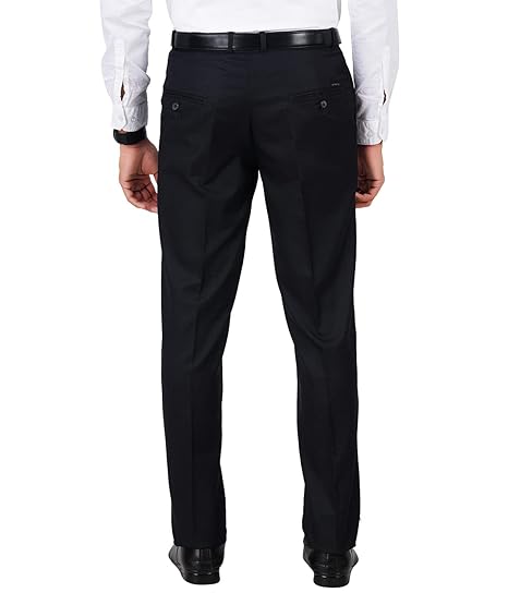 McHenry Men's Wrinkle Free Stretchable Self Design Formal Regular Fit Trousers