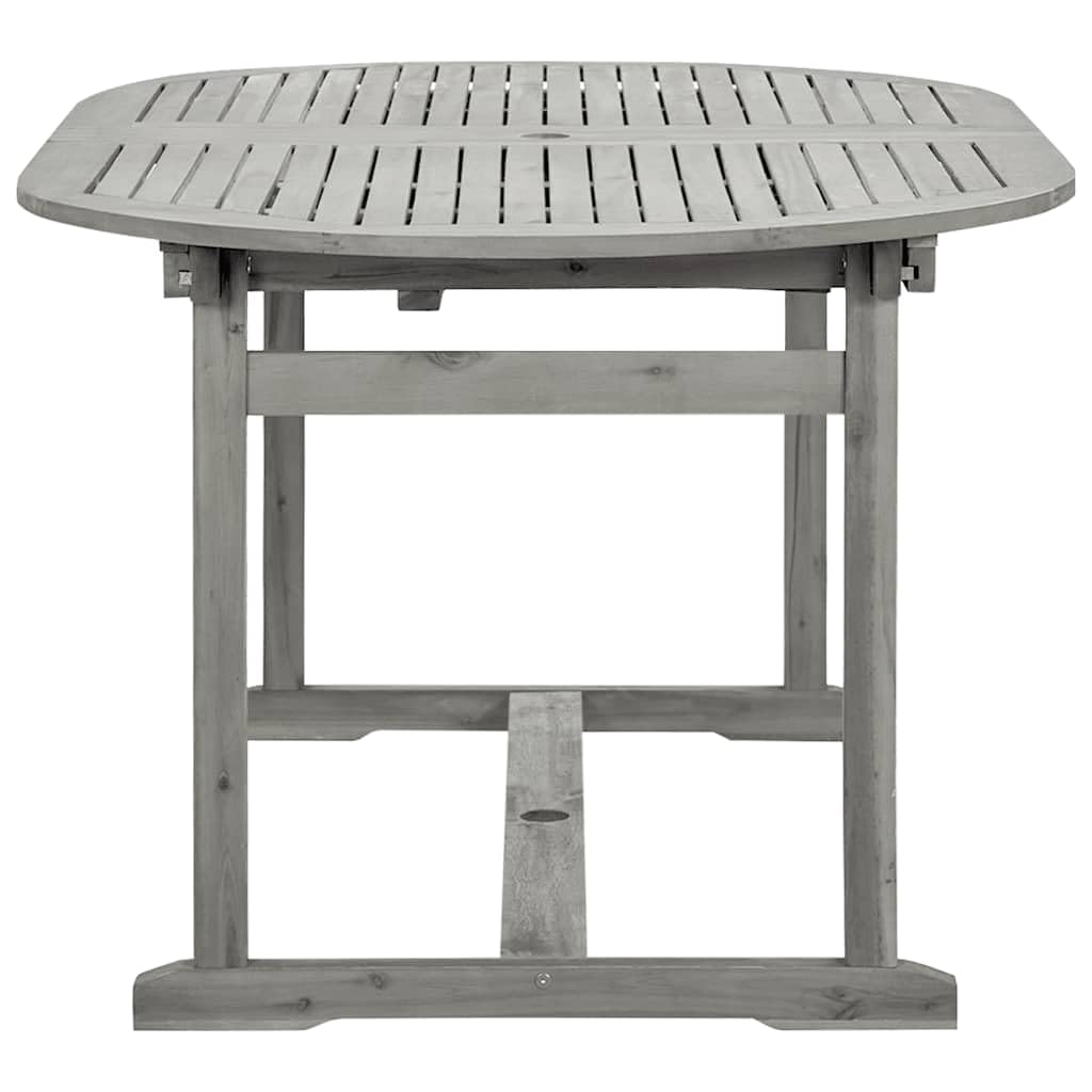 Rozsuwany stół ogrodowy z litego drewna akacjowego, (160-240) x 100 x 75 cm, drewniany stół do ogrodu, rustykalny stół dla 8-10 osób, trwały i odporny na warunki atmosferyczne