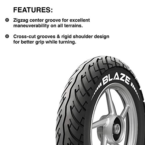 JK Tyre Blaze BA21 90/90-12 Rear Tubeless Bike Tyre - Image 3
