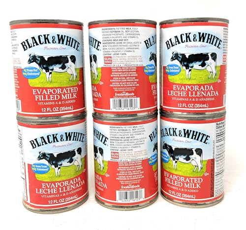 image for Black and White Black & White Evaporated Filled Milk 12fl.oz, 6 Pack, 