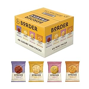 Border Biscuits 48 Packs, Mini Multipacks Biscuits Box, 4 Flavour Variety Luxury Biscuits, 2 per pack, Individually…