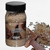 CON SABOR A HUMO Sal en Escamas Ahumada, 200g, Sal de Manantial Yodada, Elaboración Artesanal, Para Carnes, Pescados y Ensaladas