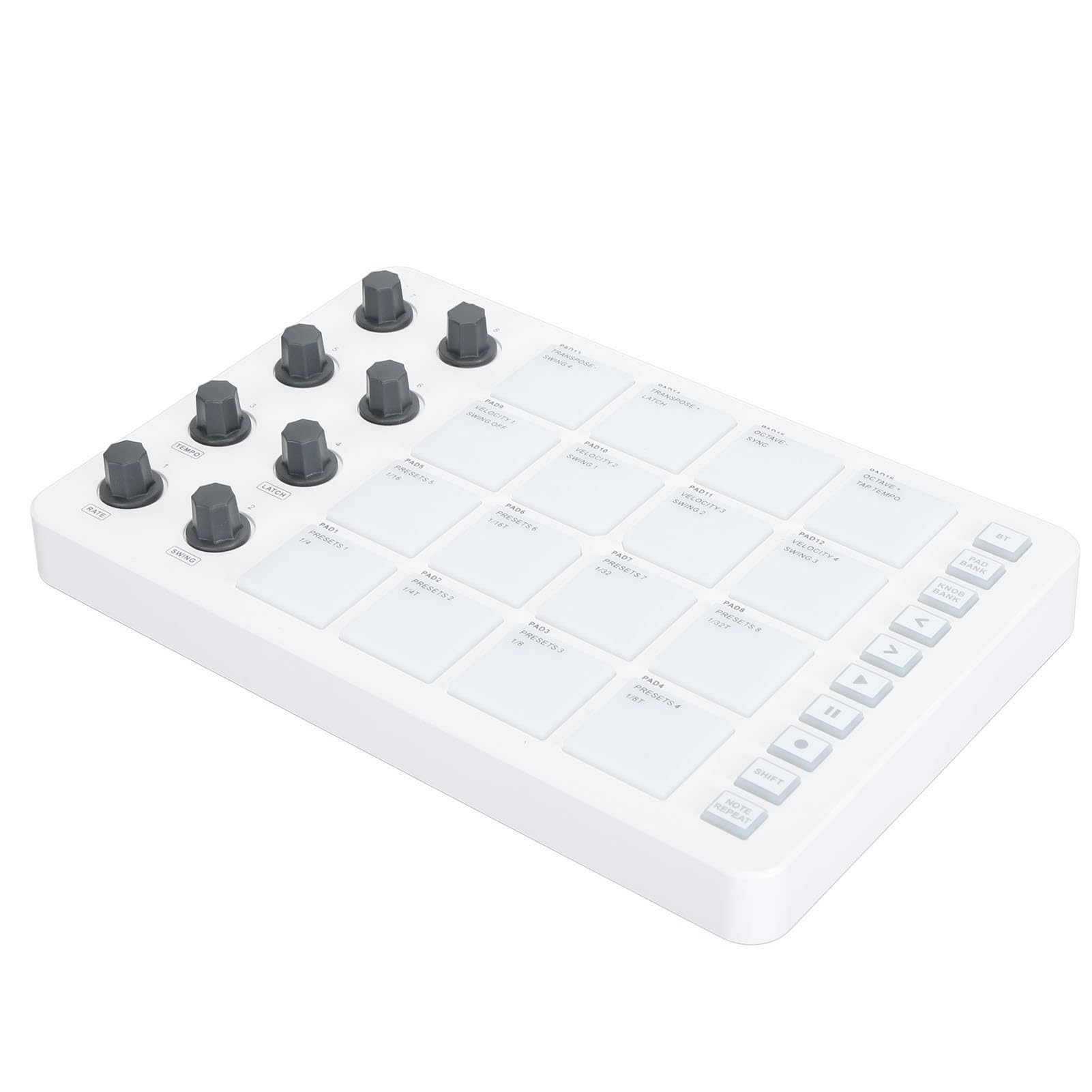 Controlador MIDI Portátil con 6 Pads RGB y 8 Perillas giratorias: Máquina USB Maker para Producción Musical