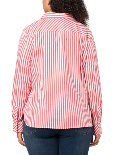 Image of Nautica Women's Button Front Long Sleeve Roll Tab Shirt