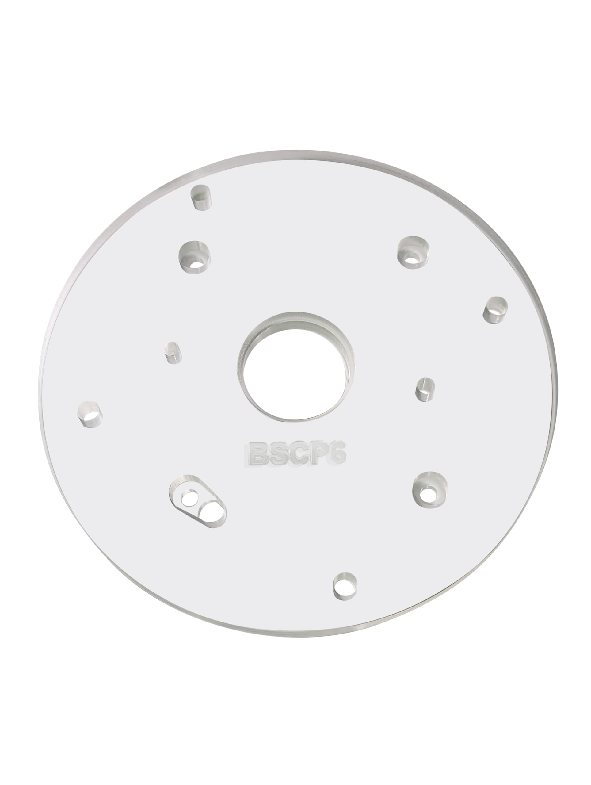 3/8" Thick baseplate upgrade with bushing compatibility for Bosch pro 11 plunge base 6" Circle