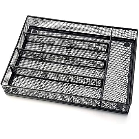 HaWare Besteckkasten für Schubladen, Besteckeinsatz Schubladeneinsatz mit 5 Fächer, Küche/Büro, 31.8 x 23.7 x 5 cm Cover