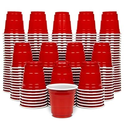 GoPong 2oz Plastic Shot Cups | Pack of 200 | Disposable Mini 2oz Party Cups